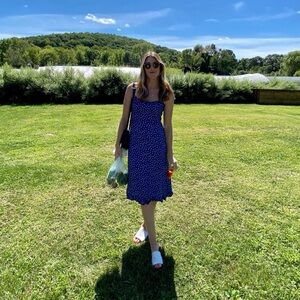 Faithfull the Brand Blue Floral Dress